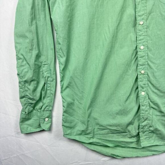 SID MASHBURN Mens Button Up Shirt Large Mint Green Long Sleeve Oxford - Picture 4 of 11